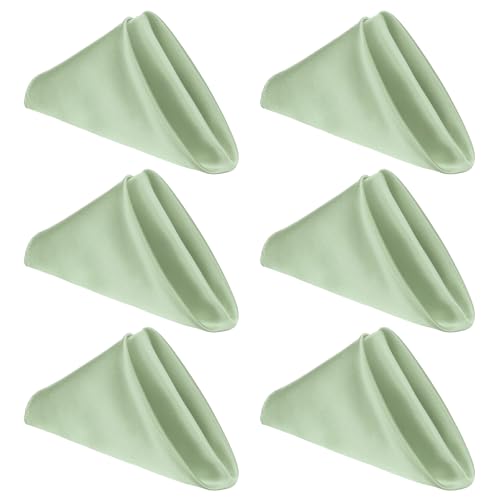 uxcell 6 Servilletas de Satén Verde Claro 30x30 cm miniatura 1