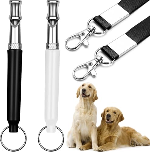 2 Pack Ultrasonic Dog Whistles - Stop Dog Barking, Keep Silent Tr...