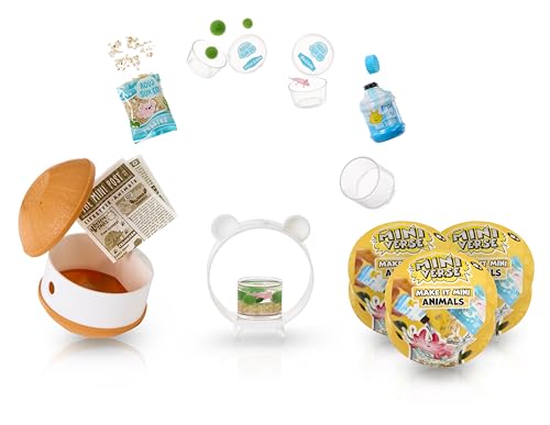 MGA's Miniverse - Make It Mini Animals 3-Pack, Mini Collectibles, Blind Pack, Miniatures, DIY, Crafts, Resin Play, Replica Animals, Habitats, NOT Edible, Collectors, Gifts, 8+