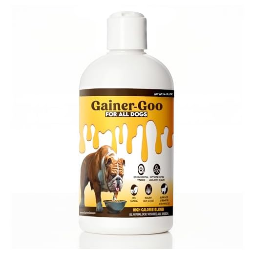 Gainer-GOO High-Calorie Liquid Fat Supplement for Dogs - Concentrated Weight Gain & Energy Support Formula for Active, Underweight & Picky Eaters, Suitable for All Breeds and Life Stages - 16 oz