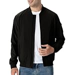 TBMPOY Men's Lightweight Bomber Jackets Light Track Jackets Casual Summer Windbreaker Outdoor Golf Fashion Coat for Men