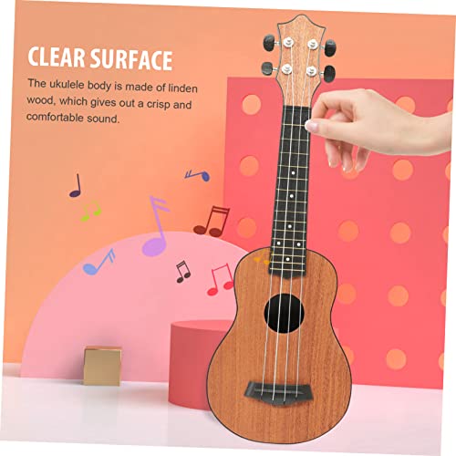 PRETYZOOM Ukulele De Quatro Cordas Para Adultos Acústicos Para Adultos Soprano Ukulele Iniciante Uku