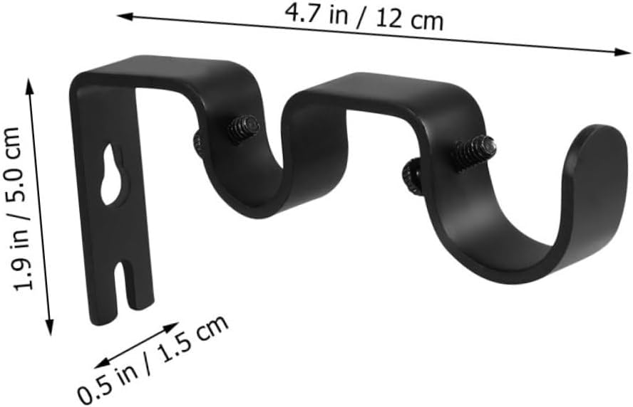 4pcs Adjustable Curtain Rod Holders Sturdy Brackets for Reliable Support Effortless Installation for Windows and Curtains