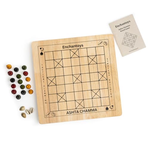 Image of Ashta Chamma Board Game | Chowka Bara,Katta Mane,Taayam,Kaangi Chaala,Kaana Dua,Traditional Indian Ludo | Travel-Friendly Game | Engaging Fun for Kids & Adults