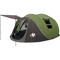 Amazon.co.jp: 【初心者も組立1分 宿泊可 4人用ファミリーテント