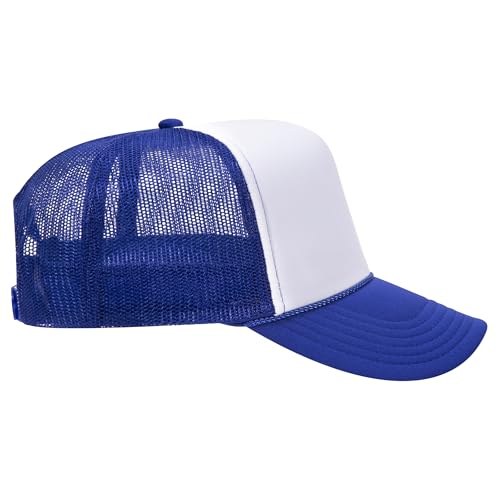 Image of OTTO Polyester Foam Front 5 Panel High Crown Mesh Back Trucker Hats in 97, Bulk, Wholesale