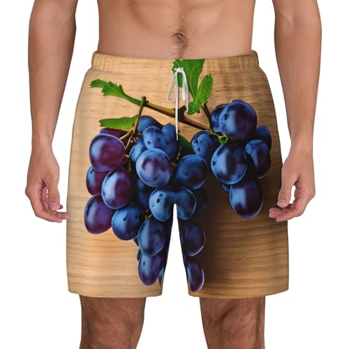 Bañador para hombre con estampado de uva ligero y transpirable
