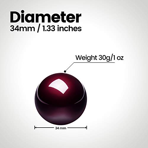 Image of PERIPRO-303GR 34mm Replacement Trackball - Glossy Red Ball for Logitech M570, MX Ergo, PERIMICE-517 /717 - Smooth Precision Control for Trackball Mice