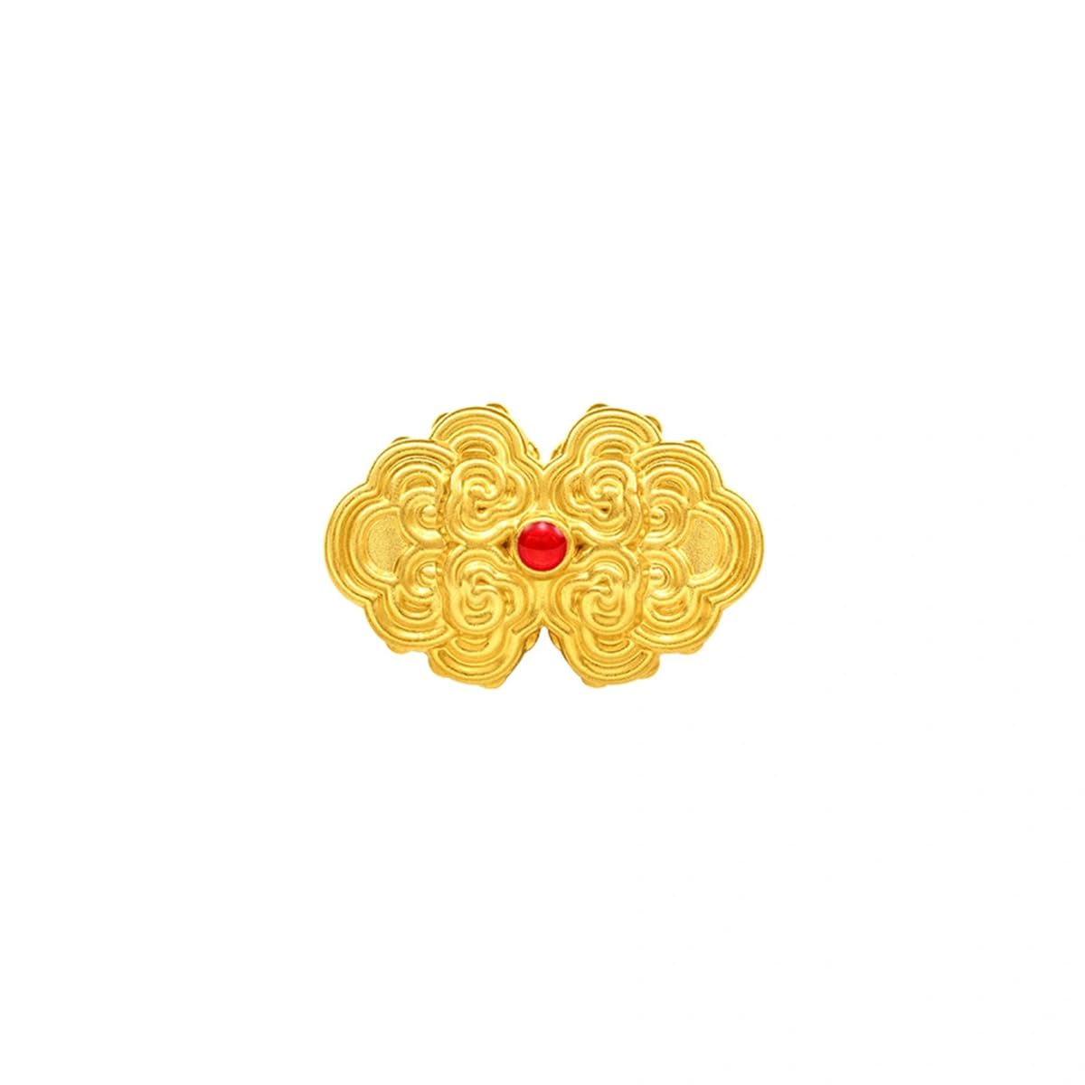 CHOW TAI FOOK 24K Gold Palace Museum Collection 24k Gold Fortune Blossom Charm
