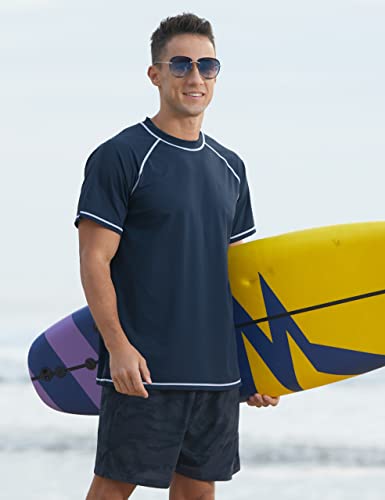 Image of Men's Swim Shirts Rash Guard UPF 50+ UV Sun Protection T-Shirt Quick Dry Fishing Beach T Shirts