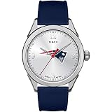 timex women s nfl athena 40mm watch new england patriots with navy silicone strap