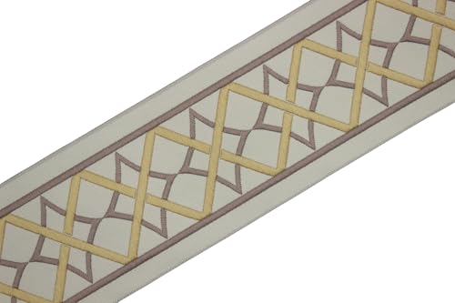 Ruban jacquard géométrique de 3,8 m pour customiser vos rideaux - V2 183