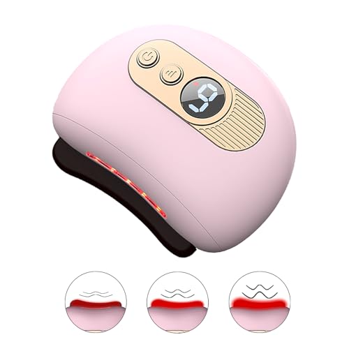 Electric Gua Sha Facial Tools-9 Levels Heated/Vibration & Red Light With LED Display,Stone guasha tool for Face Massager,Face Sculpting Tool/Lift Device,Double Chin,Anti-Aging & Wrinkles Skin Care