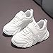 Girls Fashion Sneakers Toddler Shoes Boys Walking Running Shoes Thick Sole Non Slip Tennis Sport (White, 2 Big Kids)