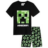 VERFÜGBARE GRÖSSEN --- Unsere Minecraft Pyjama für Jungen und Jugendliche sind in den Größen 5-6 Jahre (110-116 cm), 7-8 Jahre (122-128 cm), 9-10 Jahre (134-140 cm), 11-12 Jahre (146-152 cm) und 13-14 Jahre (158-164 cm) erhältlich. Sehr bequemer, super hochwertiger und weicher Schlafanzug Kinder Jungen, für Frühling und Sommer.