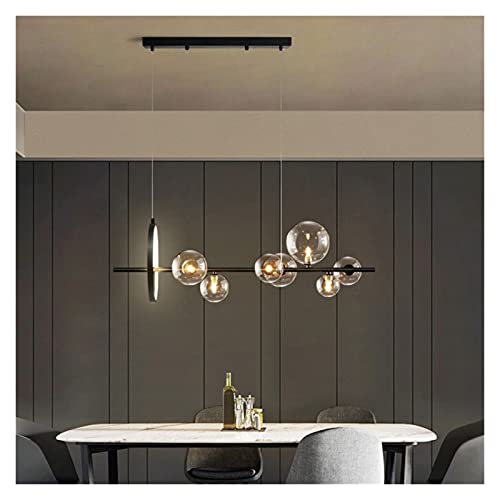 Lustre bulles de verre moderne fini le salon sombre et triste