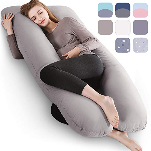 Funda De Almohada De Cuerpo Completo Para Embarazo - Algodón Puro, 70x130 Cm, Soporte Lumbar Y Entrepierna