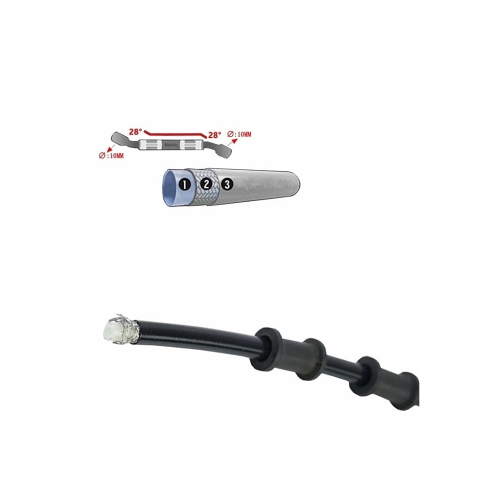 Części mechaniczne ogólnego przeznaczenia, węże hamulcowe 200 mm-2400 mm, hydrauliczne, kable, złącza 10 mm, odpowiednie do plecionych, 340 2300 (1100 mm)