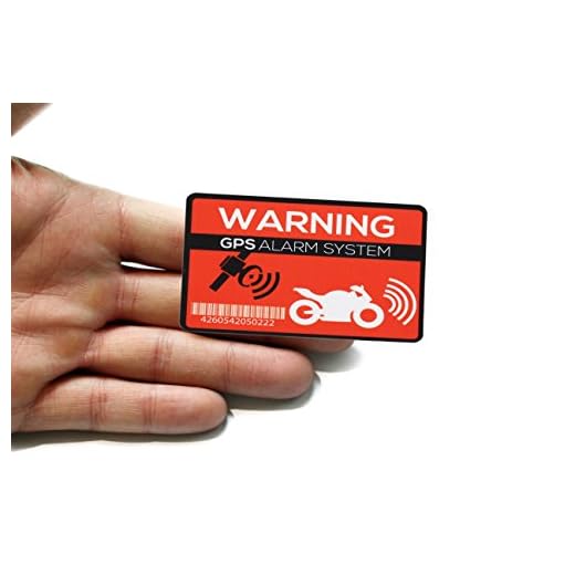 GPS Alarma Pegatinas Moto – 2 pieza Netbote24 – Pegatinas de advertencia – PREMIUM CALIDAD – 7 cm x 5 cm – Aplicación de exterior – Prevención motocicleta antirrobo