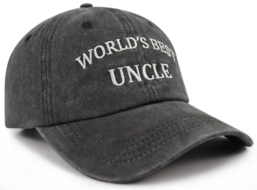 Image of World's Best Paw Paw Papa Uncle Hat for Grandpa Dad Men, Funny Adjustable Cotton Embroidered Grandfather Father Baseball Cap
