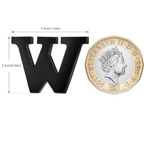 Image of HONEY BEAR Initial Alphabet Letter Lapel Pins Collar Badge Brooches for Mens /Womens Shirt Dress Decoration Black