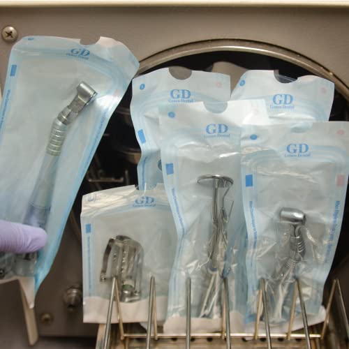Genco Dental Self Seal Sterilization Pouches For Dentists, Autoclave Sterilizer Bags For Cleaning Tools, 200 Pouches Per Box (1, 3.5” X 5.25”) #TOP2