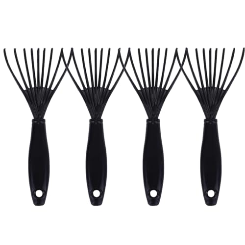 4 Pcs Nettoyant Poignée Pour Peigne,Nettoyage Brosse à Cheveux Portable Brosse,Nettoyage De Peigne à Cheveux,Nettoyant Peigne Outil,Pour Nettoyer Les Brosses,Peignes,Tapis De Bain,Tapis