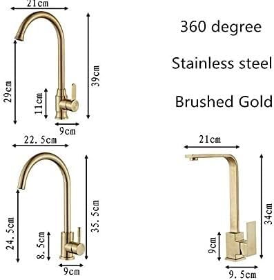 Toque de batidora de lavabo y grifo de cocina de acero inoxidable 3