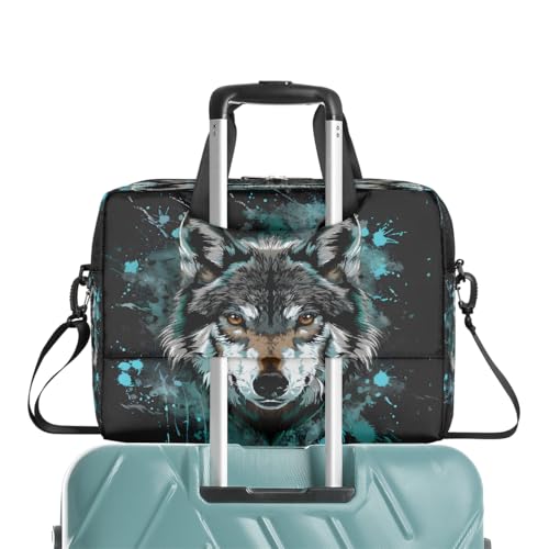 Maletín para laptop 16 pulgadas gris y teal miniatura 6
