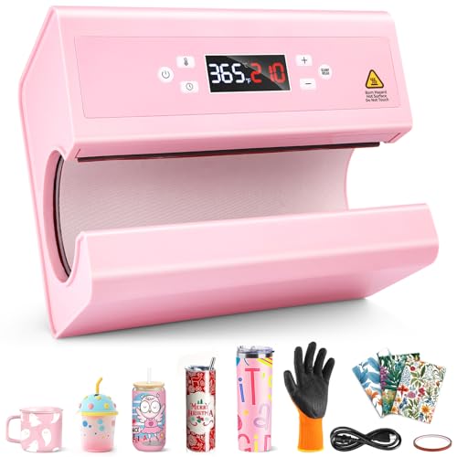 Presse à Chaud pour Tasses 30 OZ - Presse Automatique à Tasses Mugs Durable et efficace - Presse de Transfert - Articles Personnalisés Sublimation - Rose