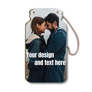 Gepersonaliseerde Decoratieve Houten Schilderij, Huis Fles-vormige Houten Frame Muur Hut Decoratie Aangepaste Foto/Tekst (Fles)