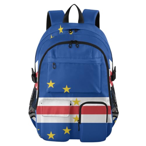 Mochila de viaje para laptop de 17.5 pulgadas con diseño de Cabo Verde