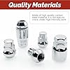Set of 5 Locking Wheel Nuts M12 x 1.5 with Key Kit Wheel Lock Tyre Anti-theft Screw Wheels Socket Tool for Ford Toyota Nissan Honda Mazda Chrome #3