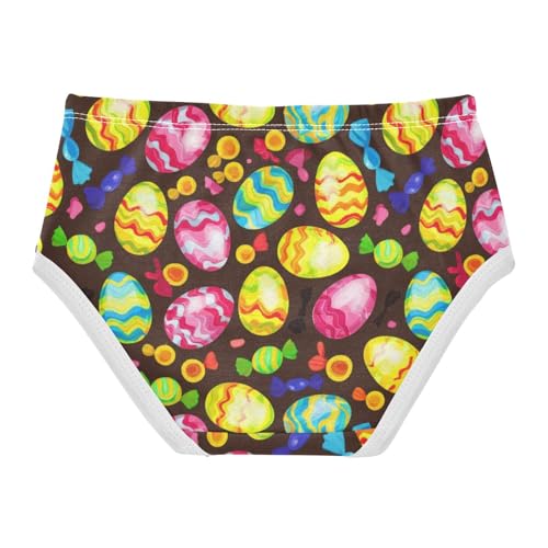 Joisal Pattern Toddlers Underwear Floral 2t Cotton Panties Little Girl Colorful Easter Eggs Candy Dark Underpants Briefs2