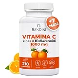 Bandini® Vitamina C 1.000mg + Zinco 210 Compresse (+7 Mesi) | Alto Dosaggio