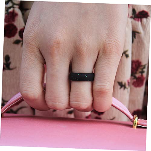Anillos de silicona con brillo para dedo, 4 pcs, colores surtidos miniatura 6