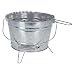 Grilleimer Verzinkt mit Griff Ø 27 cm Tragbarer Holzkohlegrill mit Grillrost & klappbaren Füßen Mobiler Campinggrill Picknickgrill & BBQ Grill