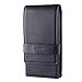 DiLoro Leather Quad Pen Case Pencil Pouch Holder for Four Fountain Ballpoint Rollerball Pens and Pencils (Nappa Black)