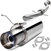 Auto Dynasty 4 Inches Burnt Muffler Tip Catback Exhaust System Compatible with 2001-2005 Lexus IS300 Altezza XE10, Stainless Steel