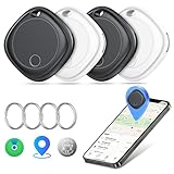 Smart Tracker 4 pezzi, Bluetooth Trova oggetti Compatibile con Dov'è (solo iOS), Batteria sostituibile, IP67 impermeabile, Localizzatore Chiavi per Borse, Bagagli, Zaini