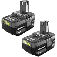 2-Pack Ryobi ONE+ 18V Lithium-Ion 4.0 Ah Battery only .00: eDeal Info