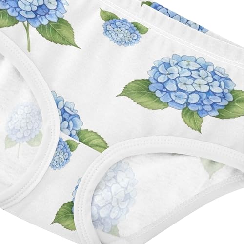 Blue Hydrangea Flowers White Toddler Girls Underwear 2t Cotton Panties for Girl Aesthetic Briefs Underpants4
