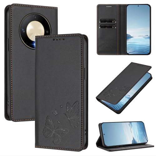 �X�}�z�P�[�X �Ή��@�� for Honor X50 (Pro) / X50 GT / X9b,�Ή��@�� for Honor Magic6 Lite �yRFID�u���b�N�z�y�J�[�h�z���_�[�t�����z �}�O�l�b�g�J�� �X�^���h�@�\�t���zBrown