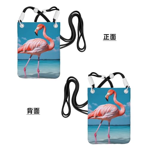 Flamingo in Water Crossbody Phone Bag for Women Men Waterproof Mini Cellphone Purse Wallet Small Crossbody Bags with Adjustable Strap Travel Cell Phone Pouch Belt Pouch3