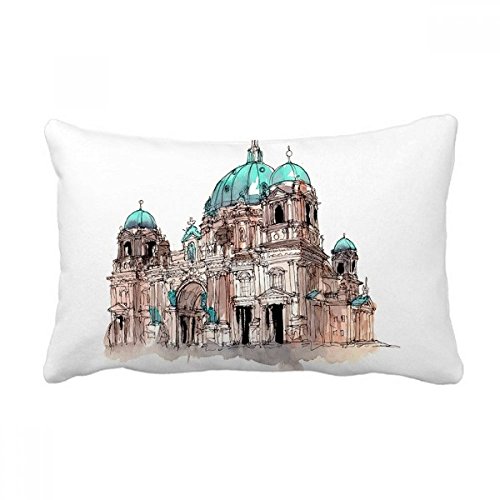 Coussin lombaire Cathédrale de Berlin 40x60 cm multicolore pour canapé