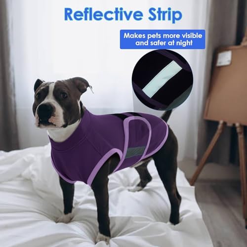 Image of MIGOHI Dog Anxiety Relief Coat,Comfort Anxiety Vest for Dogs,Adjustable Dog Anxiety Calming Wrap for Fireworks,Travel, Separation,Anxiety Jacket for Small Dogs, XS,Purple