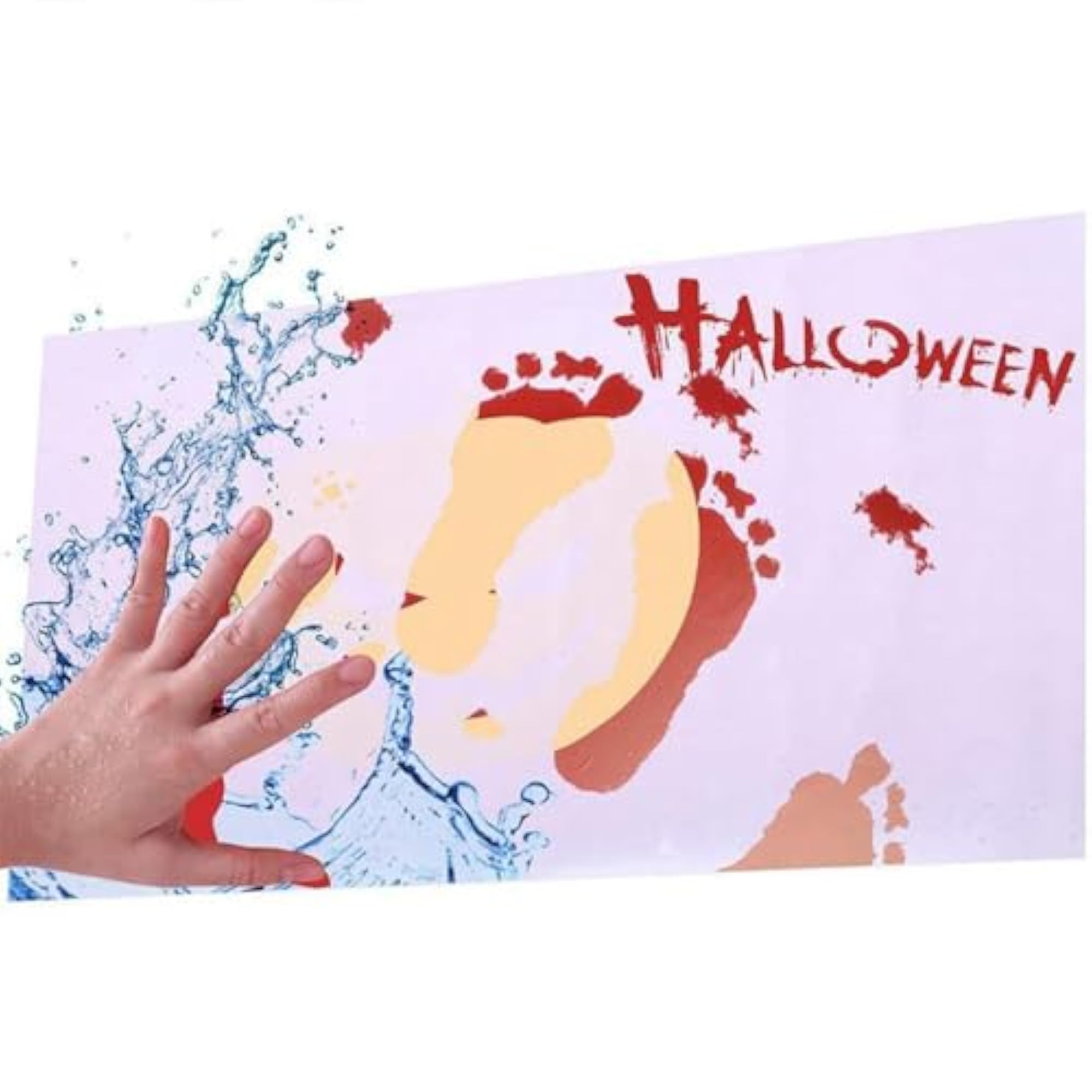 Halloween Decor Bath Mat Turns Red When Wet