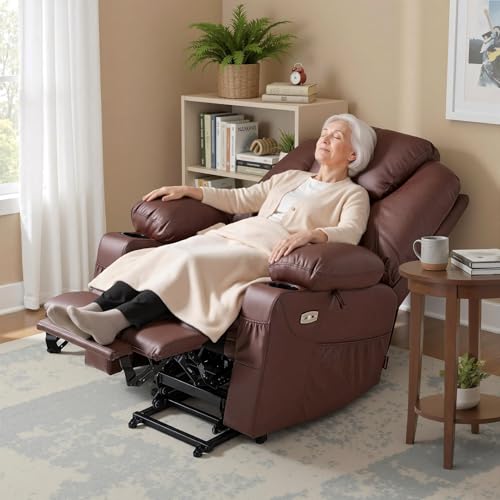 Image of MCombo Small Power Lift Recliner Chair for Elderly, Heat and Massage 7141