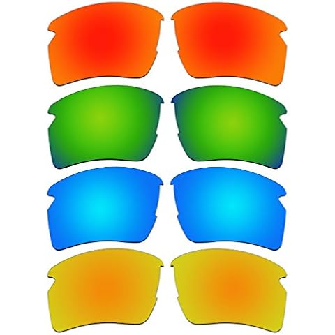 ACOMPATIBLE 4 Pair Replacement Polarized Lenses for Oakley Flak 2.0 XL Sunglasses Pack P5 Cover