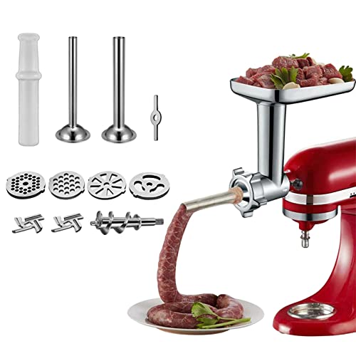 Homyl Acessório para moedor de carne adequado para Kitchen Aid, moedor de carne, enchedor de linguiç